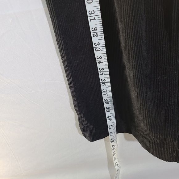 Women High Rise Waist Wide Leg Black Corduroy Jeans Medium or US 6 - Picture 7 of 7